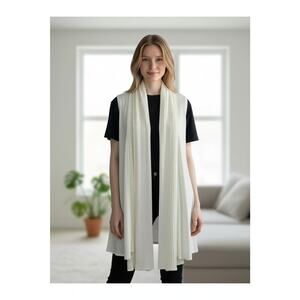 Alice + Olivia Women's Soft White Drape Front Long Cardigan XS NWT $297